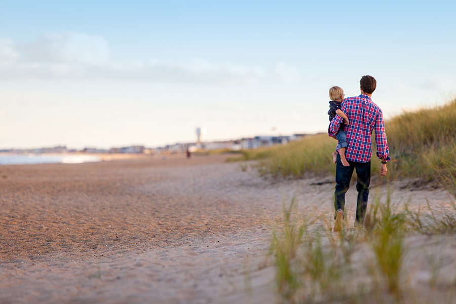 Family on the beach